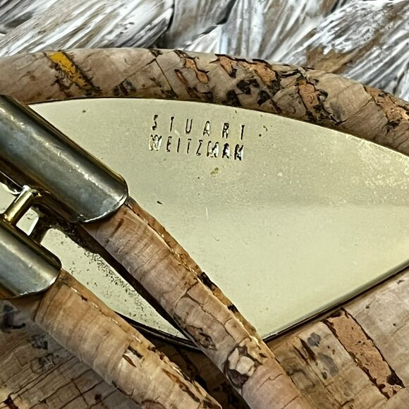 Stuart Weitzman Rolldown Natural Cork Sandals Size 8.5N‎ - Picture 3 of 10